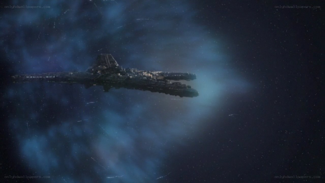 spaceship in deep space