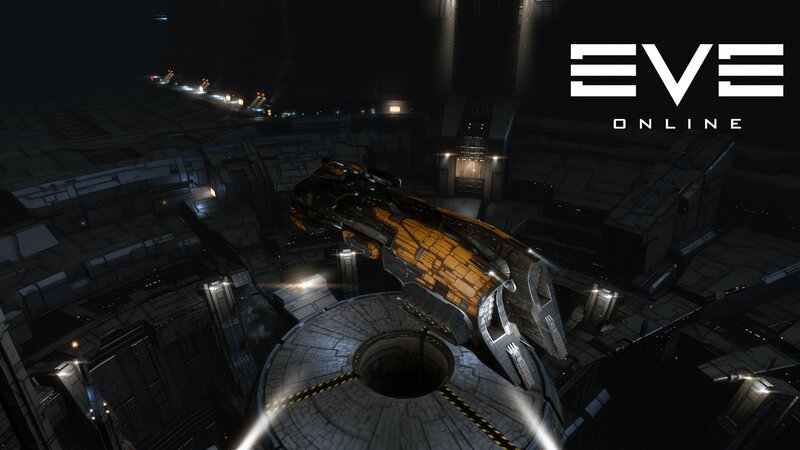 Spaceship in Docking Bay — Gray, Dark