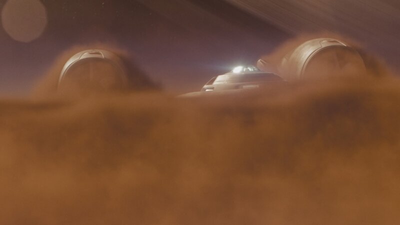 Spaceship in Dust Storm
