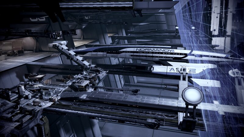 Spaceship in Hangar — Gray