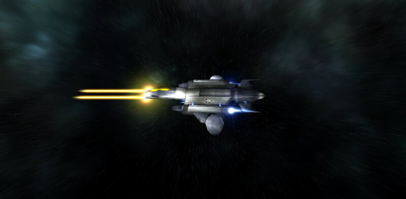 spaceship in hyperspace