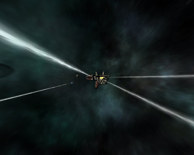 spaceship in hyperspace