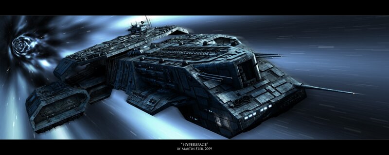Spaceship in hyperspace