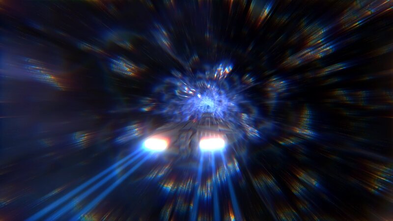 Spaceship in Hyperspace — Blue