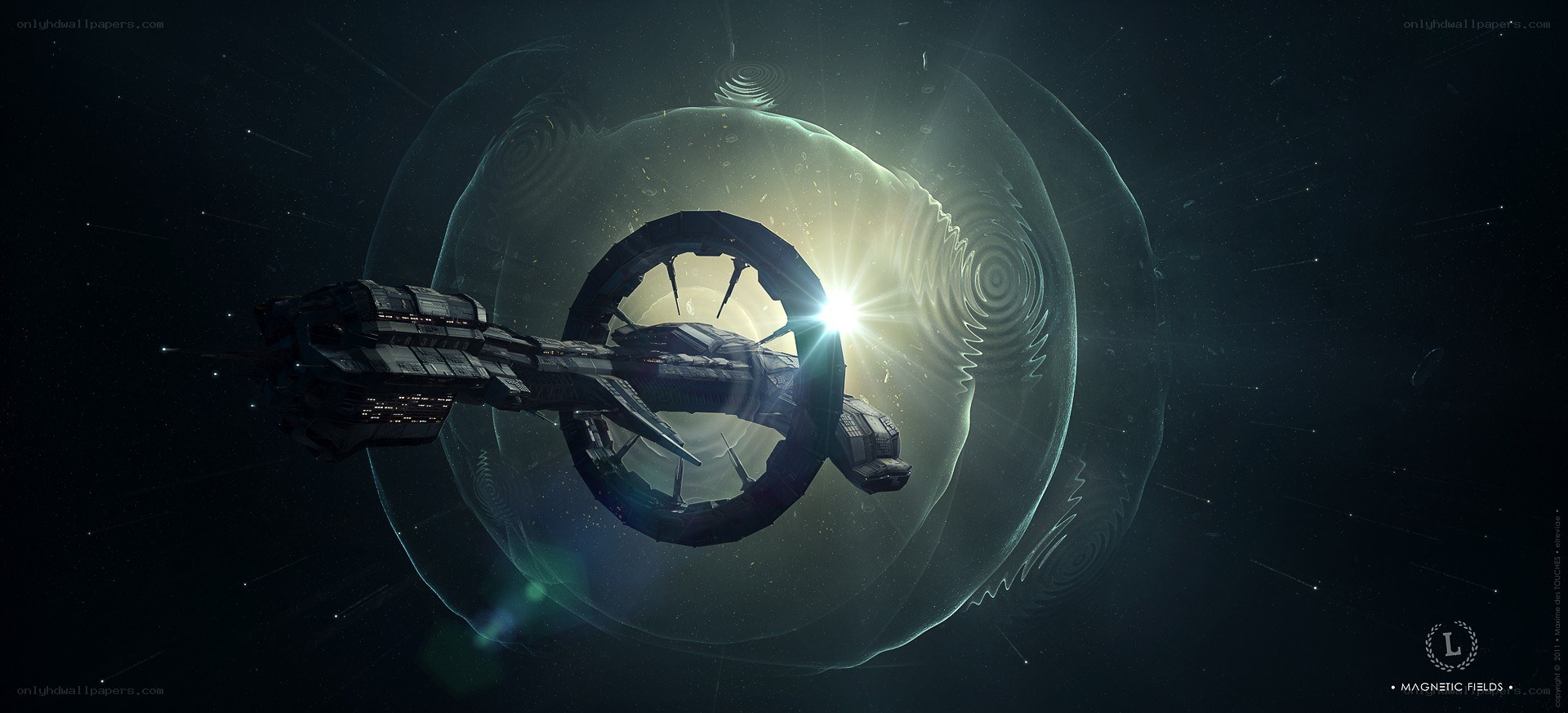 spaceship in magnetic field