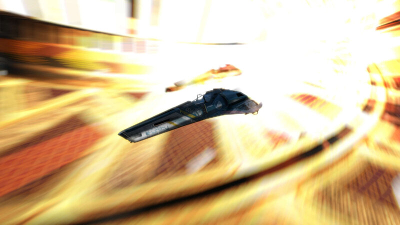 spaceship in motion
