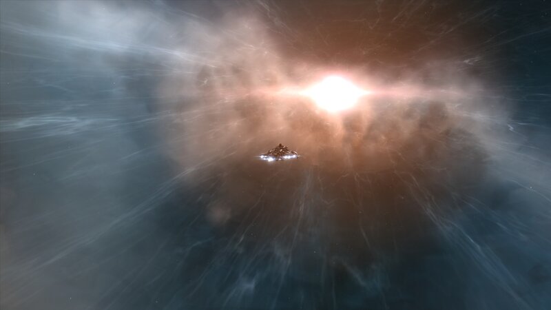 spaceship in nebula