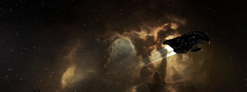spaceship in nebula