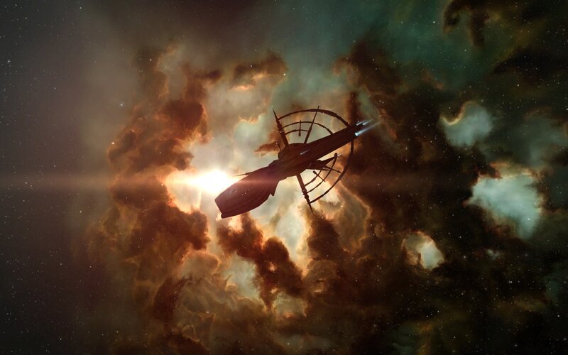 Spaceship in Nebula — Brown