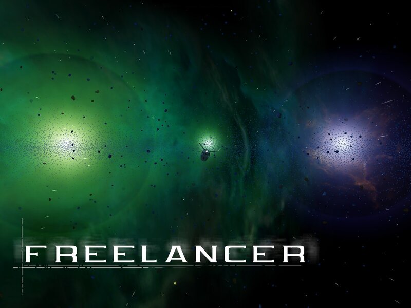 Spaceship in Nebula — Green, Cosmic