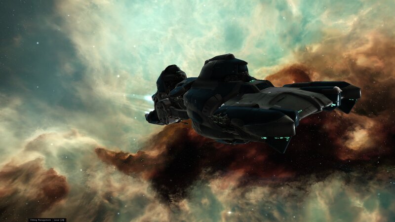 Spaceship in Nebula — Teal