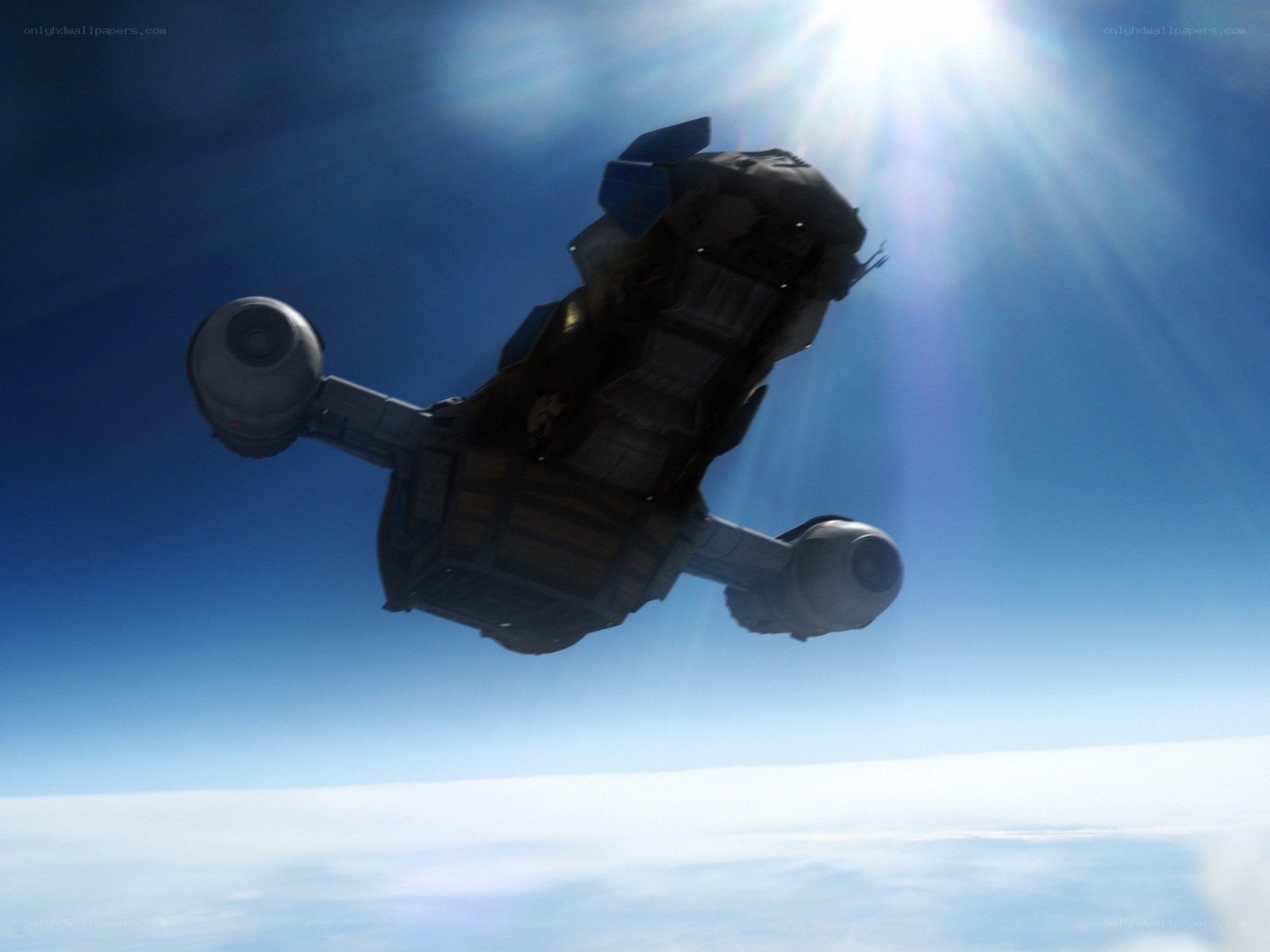 spaceship in orbit