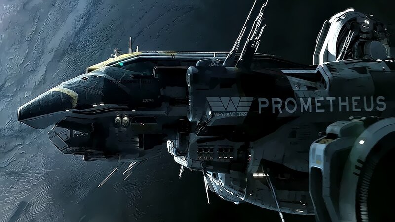 Spaceship in Orbit — Black, Dramatic, Digital Art, Spacecraft