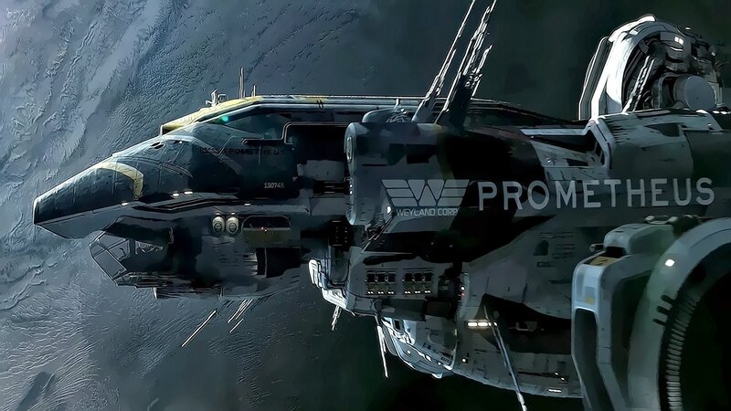 Spaceship in Orbit — Gray, Dramatic
