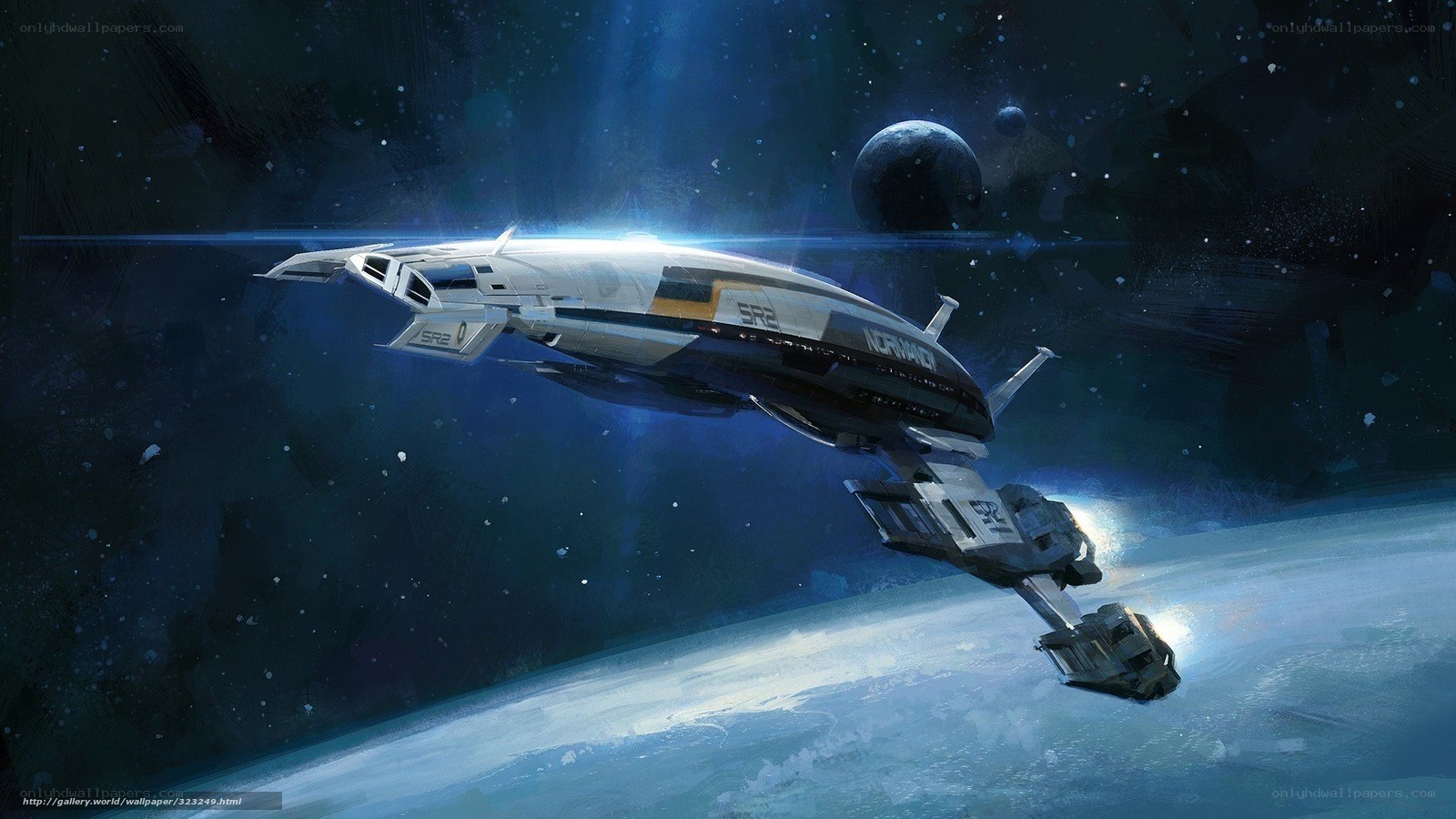 Spaceship in orbit