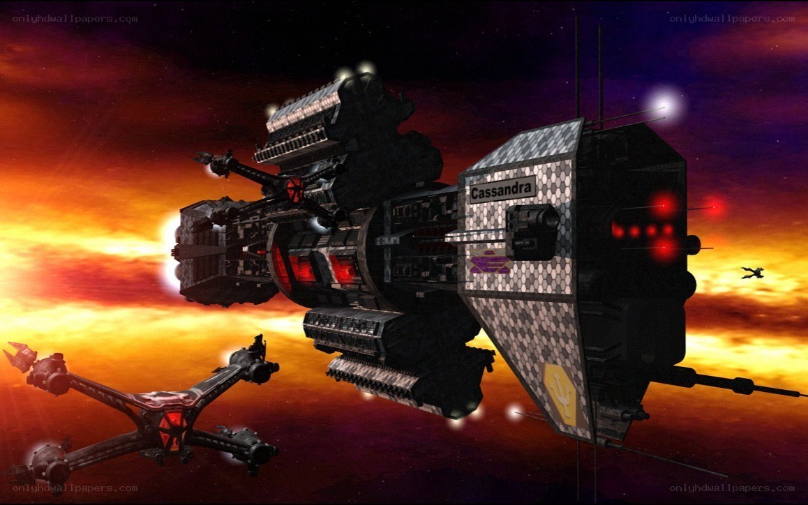 spaceship in space battle