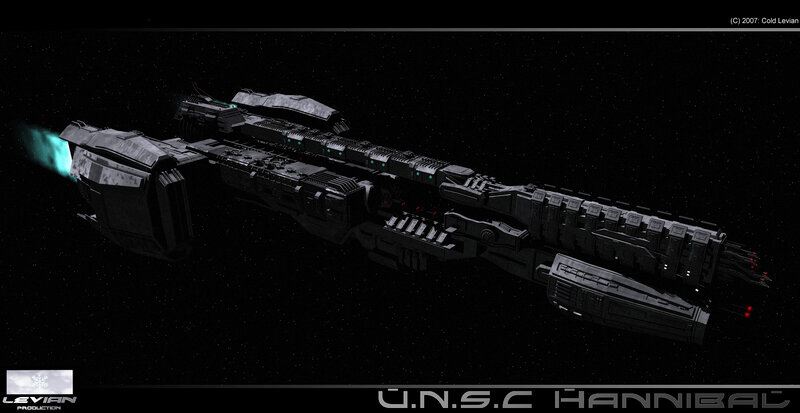Spaceship in Space — Black, Dark