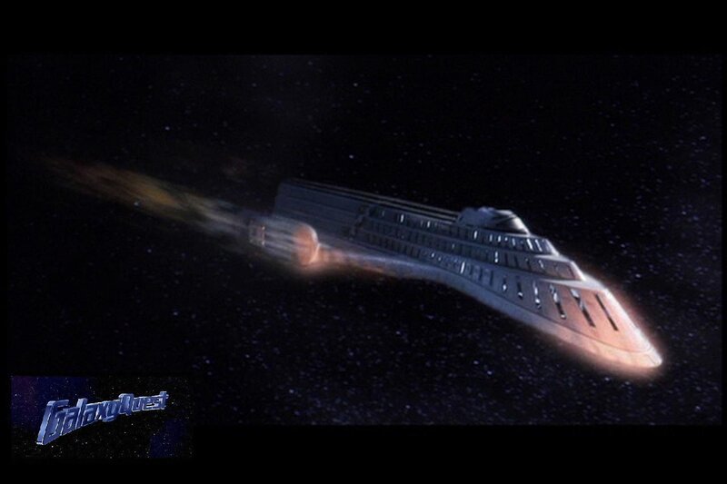 Spaceship in Space — Black, Dramatic, Night