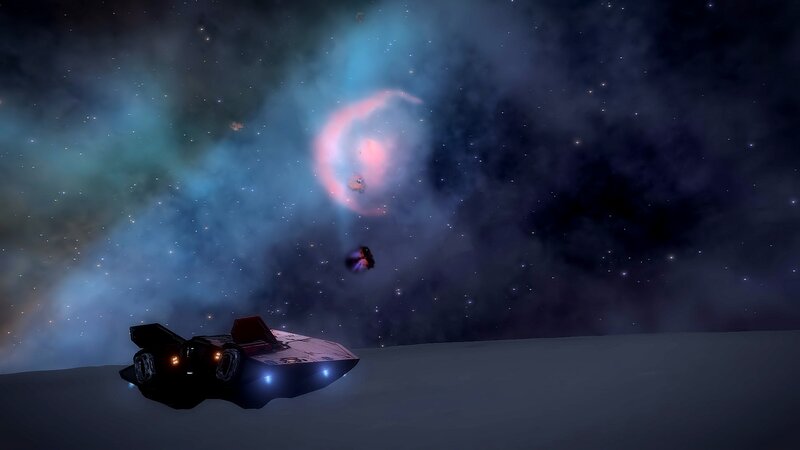 Spaceship in Space — Blue, Cosmic