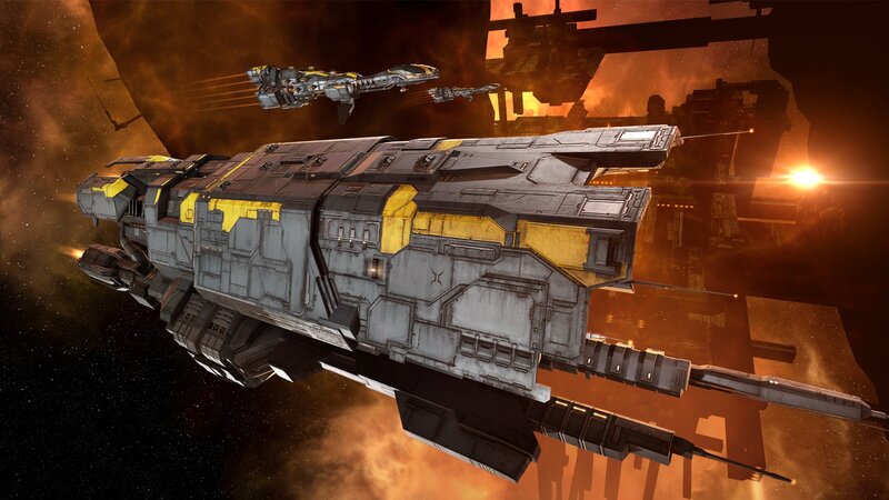 Spaceship in Space — Gray, Dramatic, Digital Art, Starship
