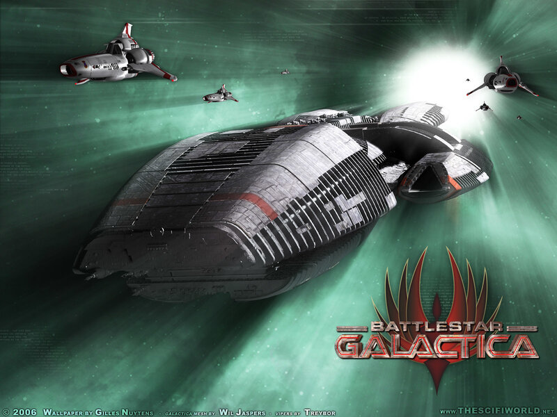Spaceship in Space — Green, Dramatic, Digital Art