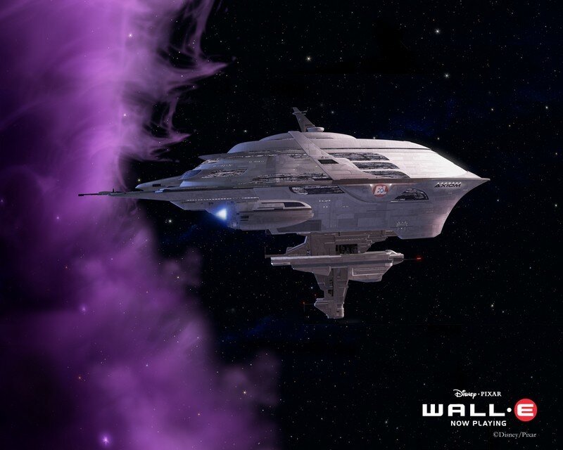 Spaceship in Space — Purple, Dramatic