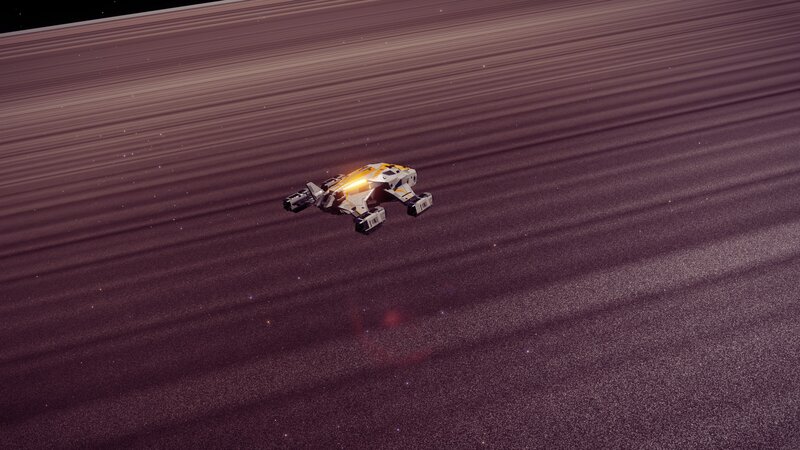 Spaceship in Space — Purple, Serene