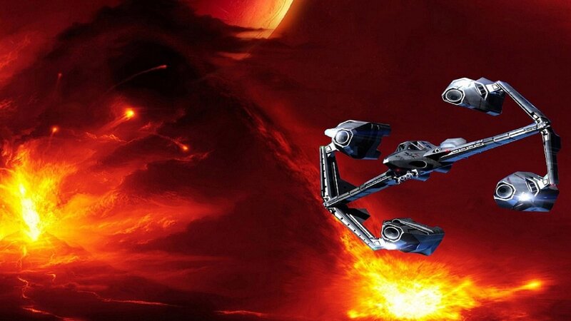 Spaceship in Space — Red