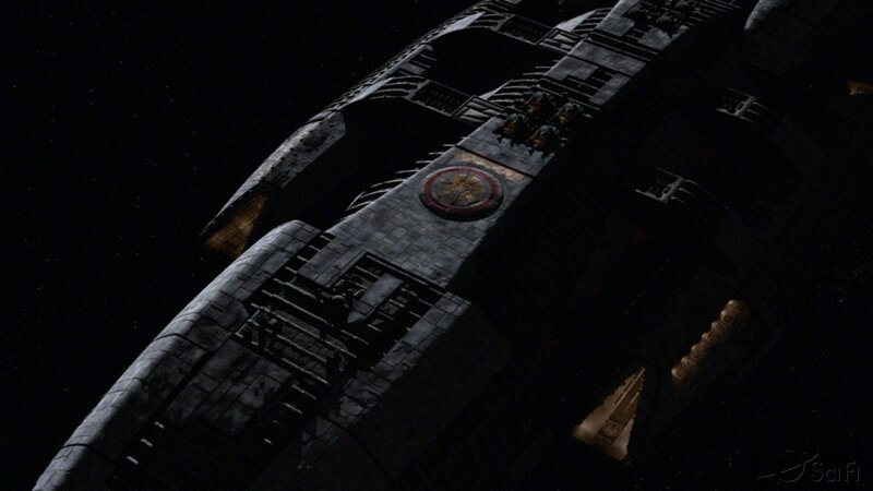 spaceship in space scene