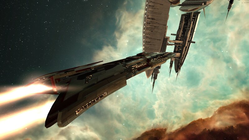 Spaceship in Space — Teal