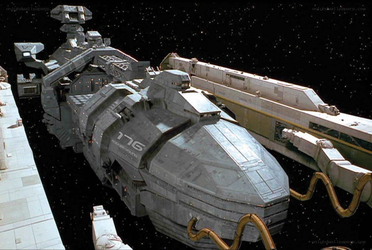 spaceship in space