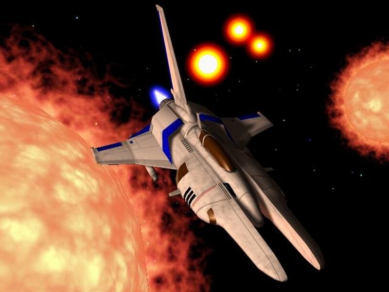 spaceship in star system