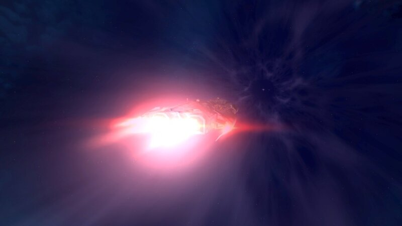 Spaceship in Warp