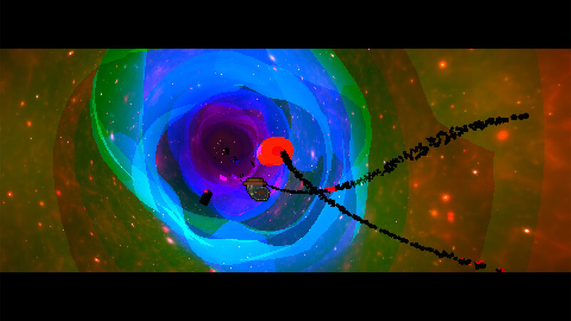 Spaceship in Wormhole — Blue