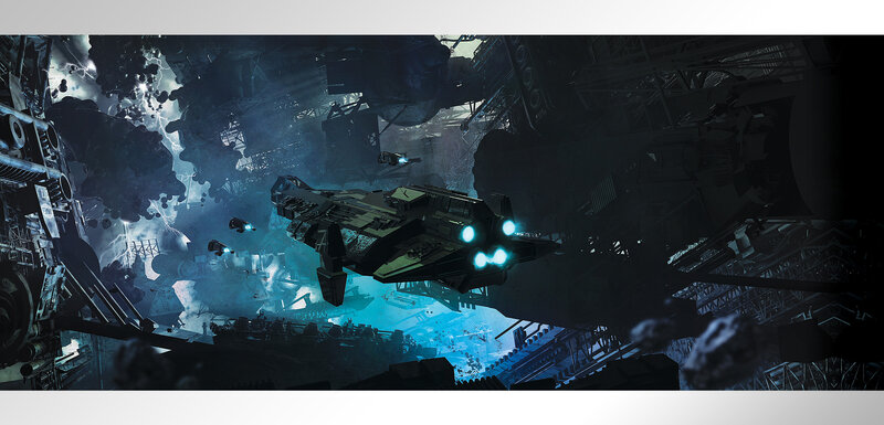 Spaceship in Wreckage