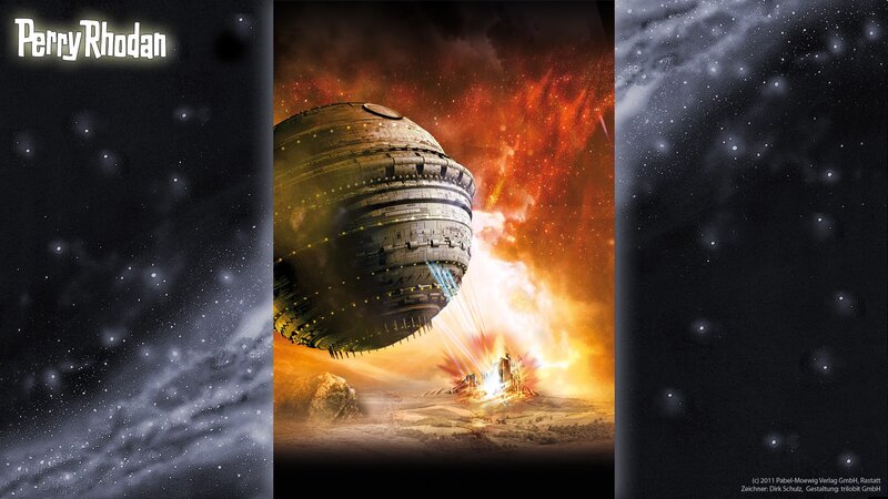 Spaceship Landing on Planet — Orange, Dramatic