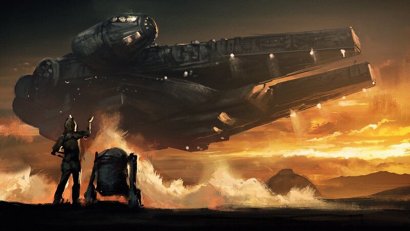Spaceship Landing on Planet — Orange