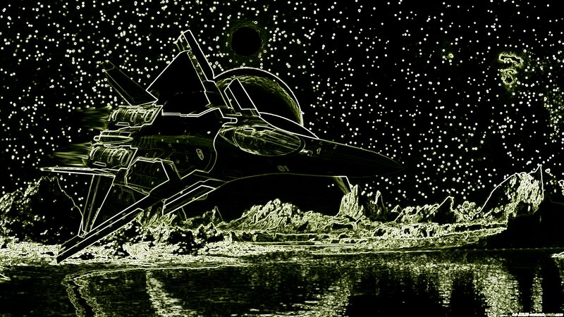 Spaceship Landing on Planet