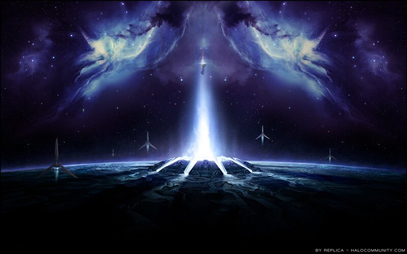 Spaceship Launching from Planet — Purple