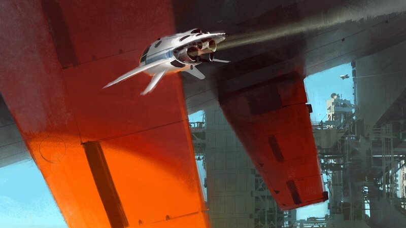 Spaceship Launching — Red