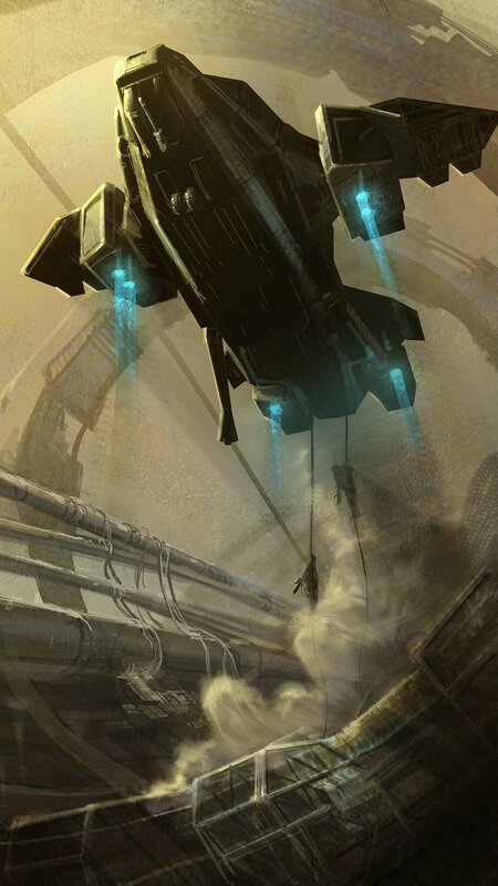 Spaceship Lowering Soldiers