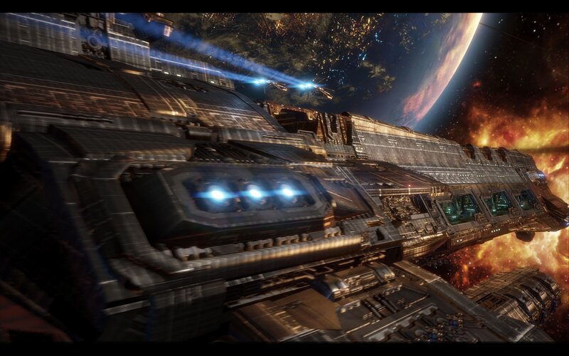 Spaceship near a planet
