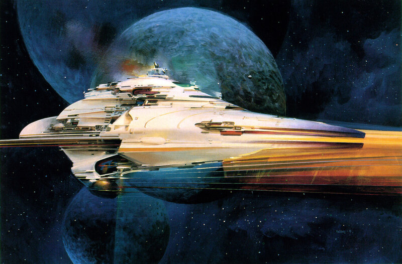 Spaceship near a planet