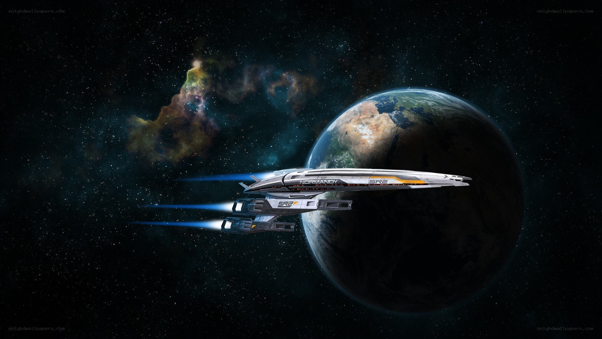 Spaceship near a planet