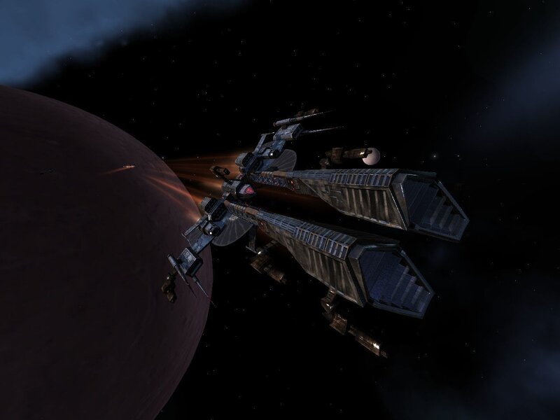 Spaceship near a planet