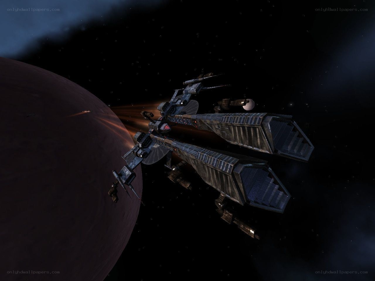 Spaceship near a planet