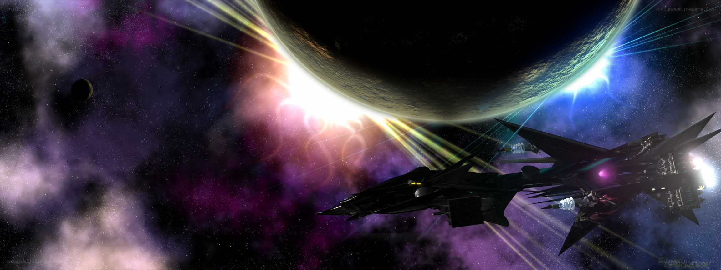 Spaceship near a planet