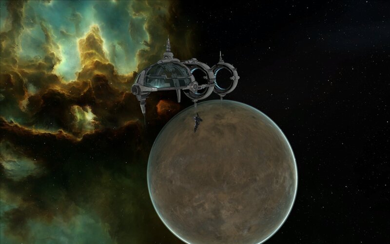 Spaceship near a planet