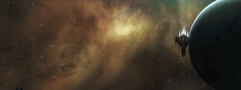spaceship near a planet
