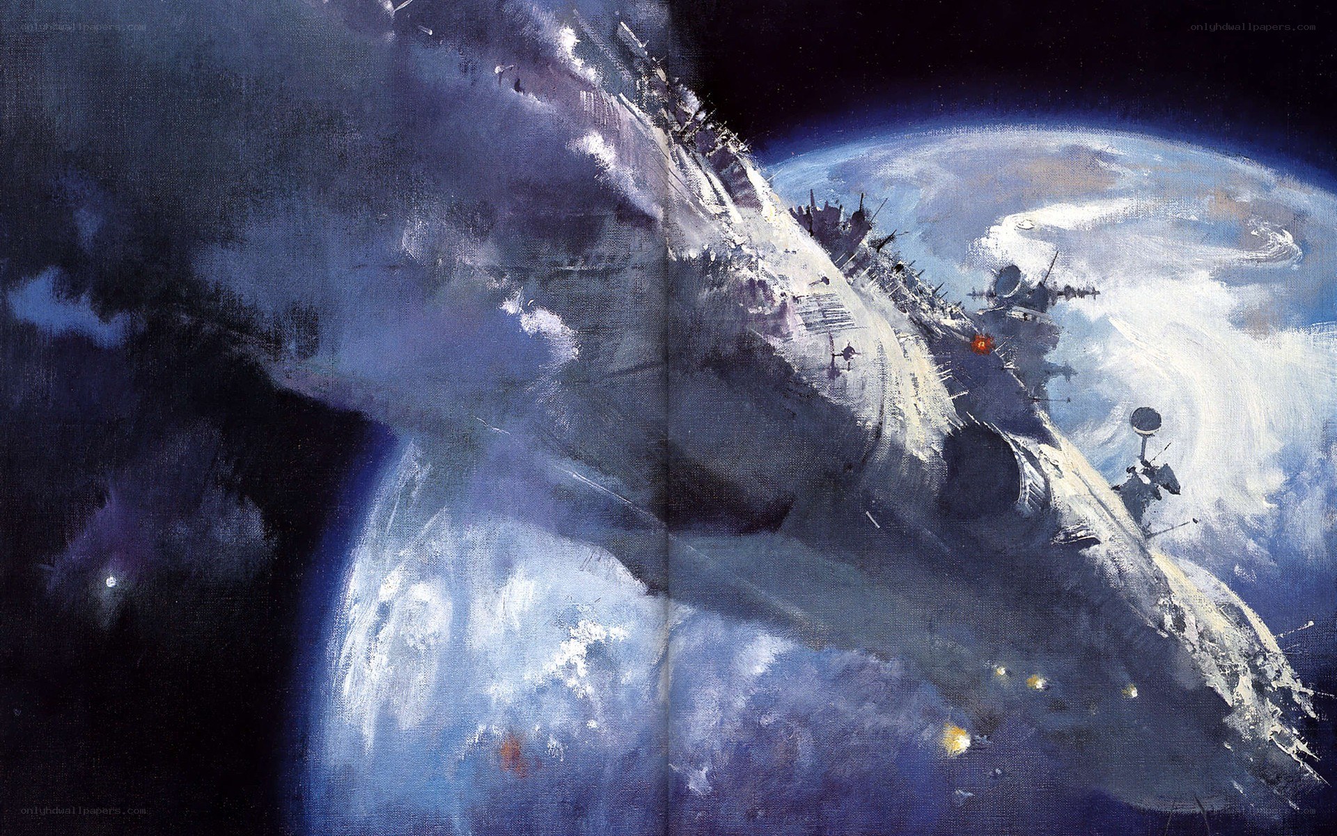 Spaceship near a planet